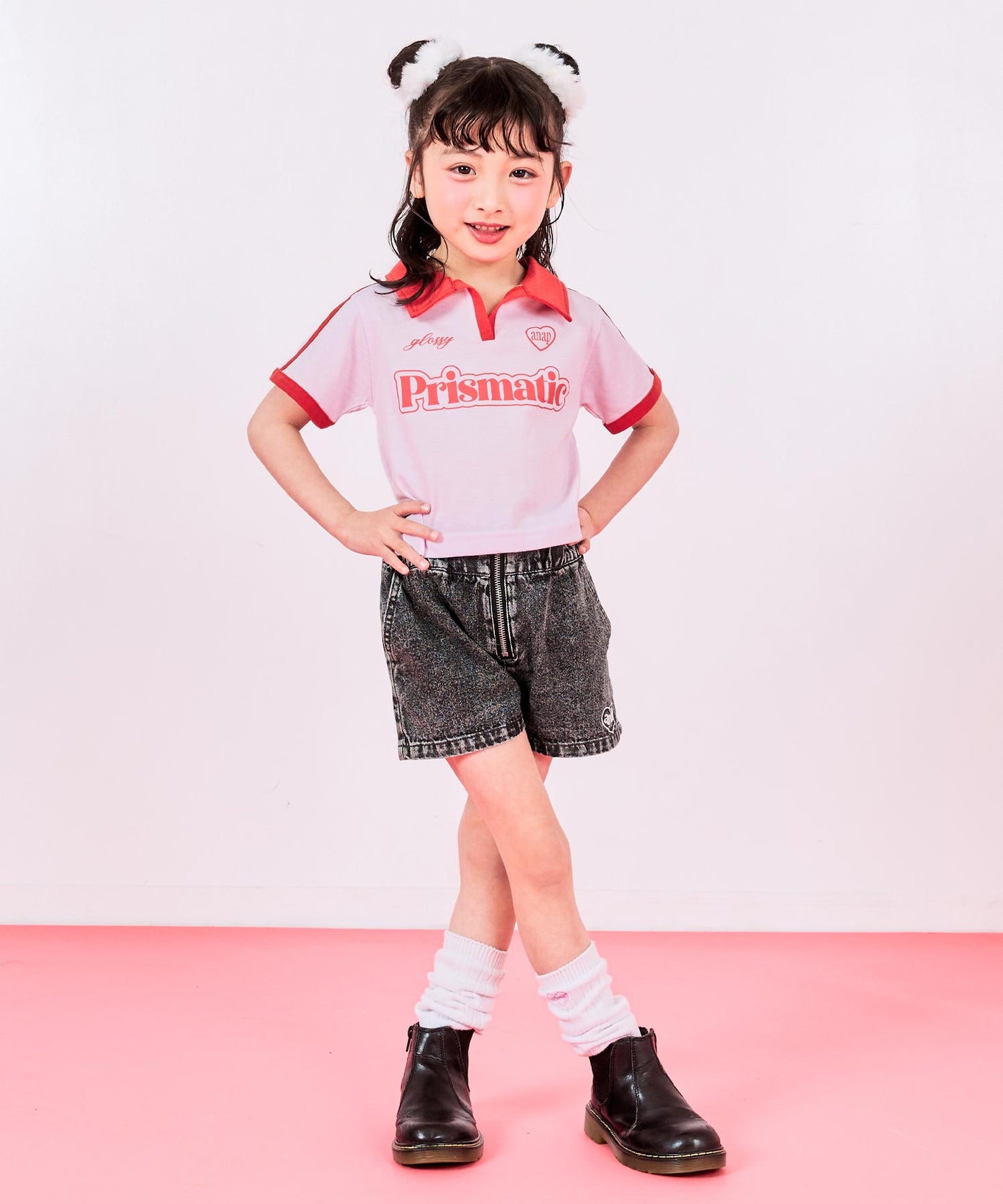 ピンク(110サイズ着用/身長：約109cm)
