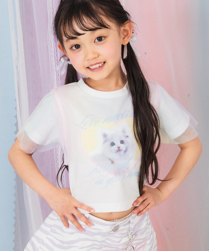 ホワイト(110サイズ着用/身長：約106cm)