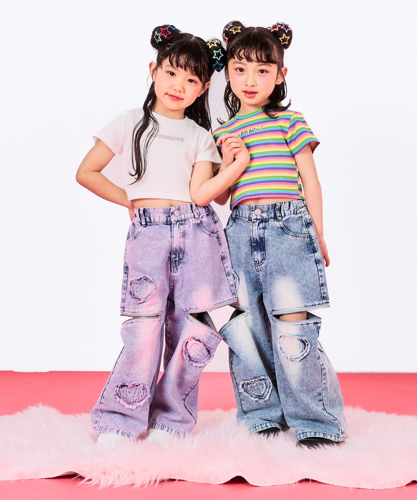 ホワイト(110サイズ着用/身長：約110cm)
ミックス(110サイズ着用/身長：約109cm)
