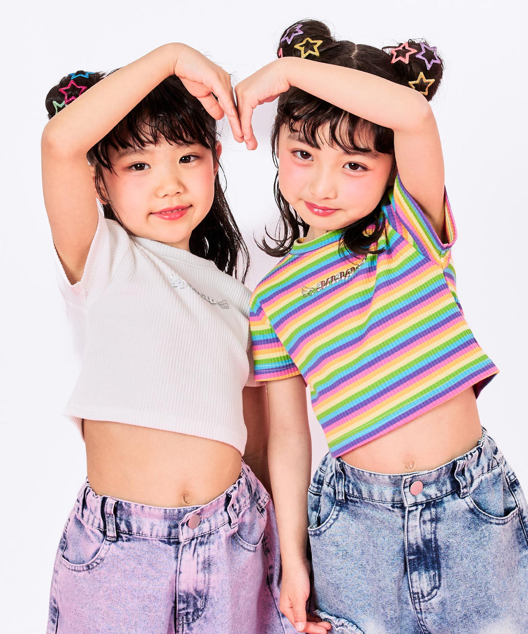 ホワイト(110サイズ着用/身長：約110cm)
ミックス(110サイズ着用/身長：約109cm)