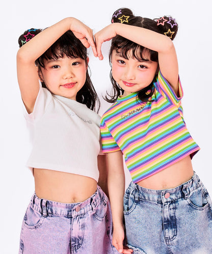 ホワイト(110サイズ着用/身長：約110cm)
ミックス(110サイズ着用/身長：約109cm)