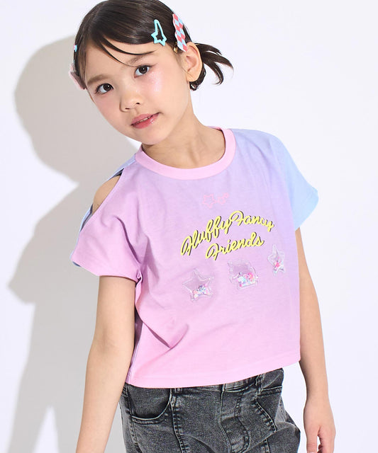 スパンコール ユニコーン 肩アキ Tシャツ トップス 423-3600