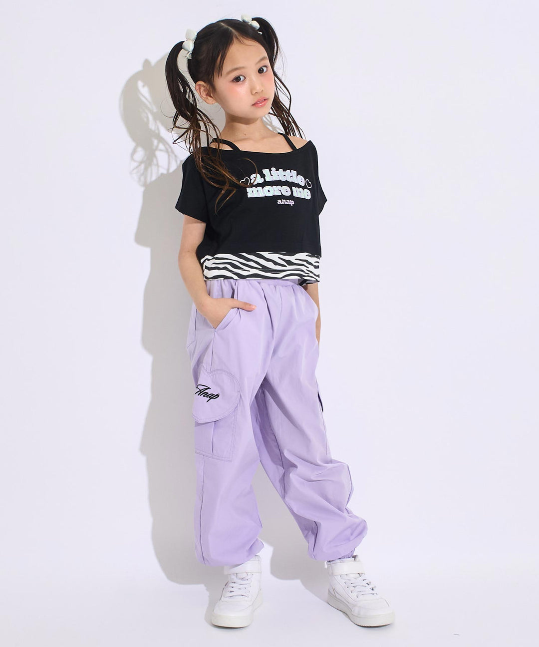 オフショル風 レイヤード トップス Tシャツ 423-3608