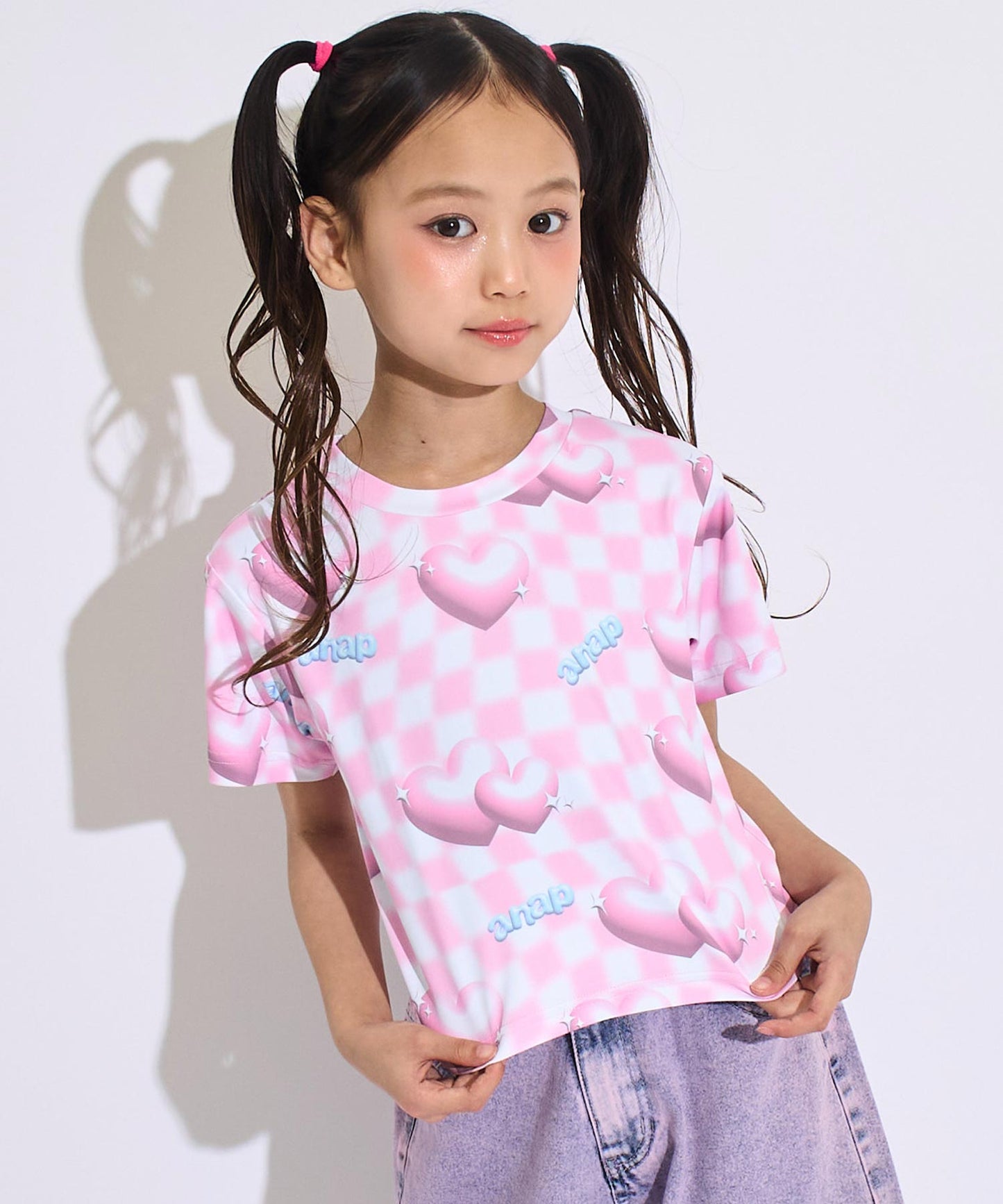 ピンク(120サイズ着用/身長：約128cm)