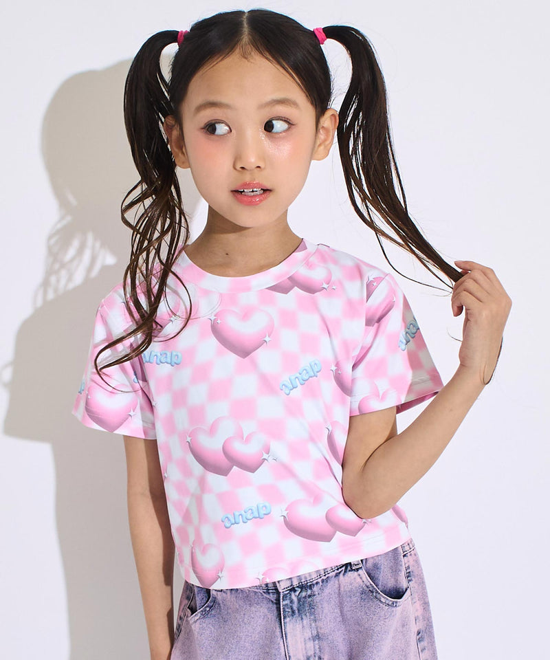 ピンク(120サイズ着用/身長：約128cm)