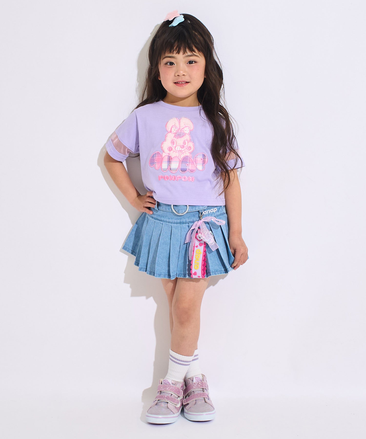 ラベンダー(110サイズ着用/身長：約107cm)
