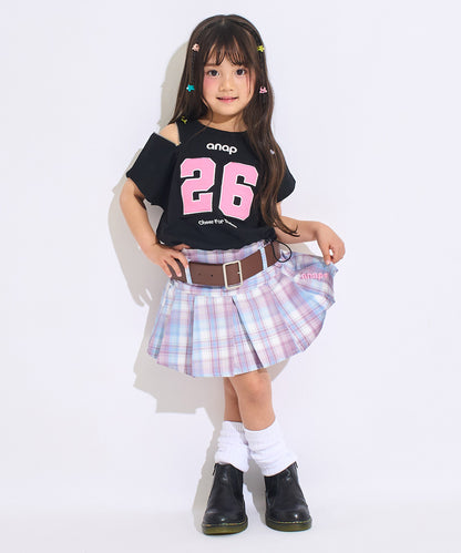 メッシュ ナンバリング 肩ジップ トップス Tシャツ 423-3618