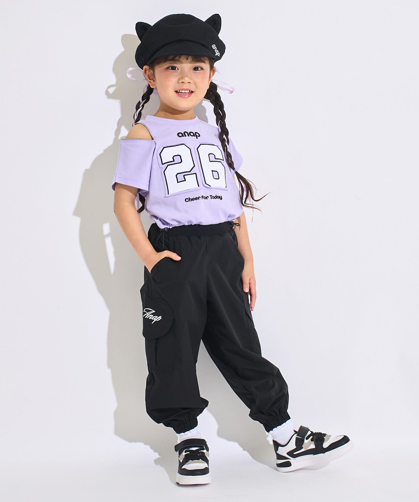 メッシュ ナンバリング 肩ジップ トップス Tシャツ 423-3618