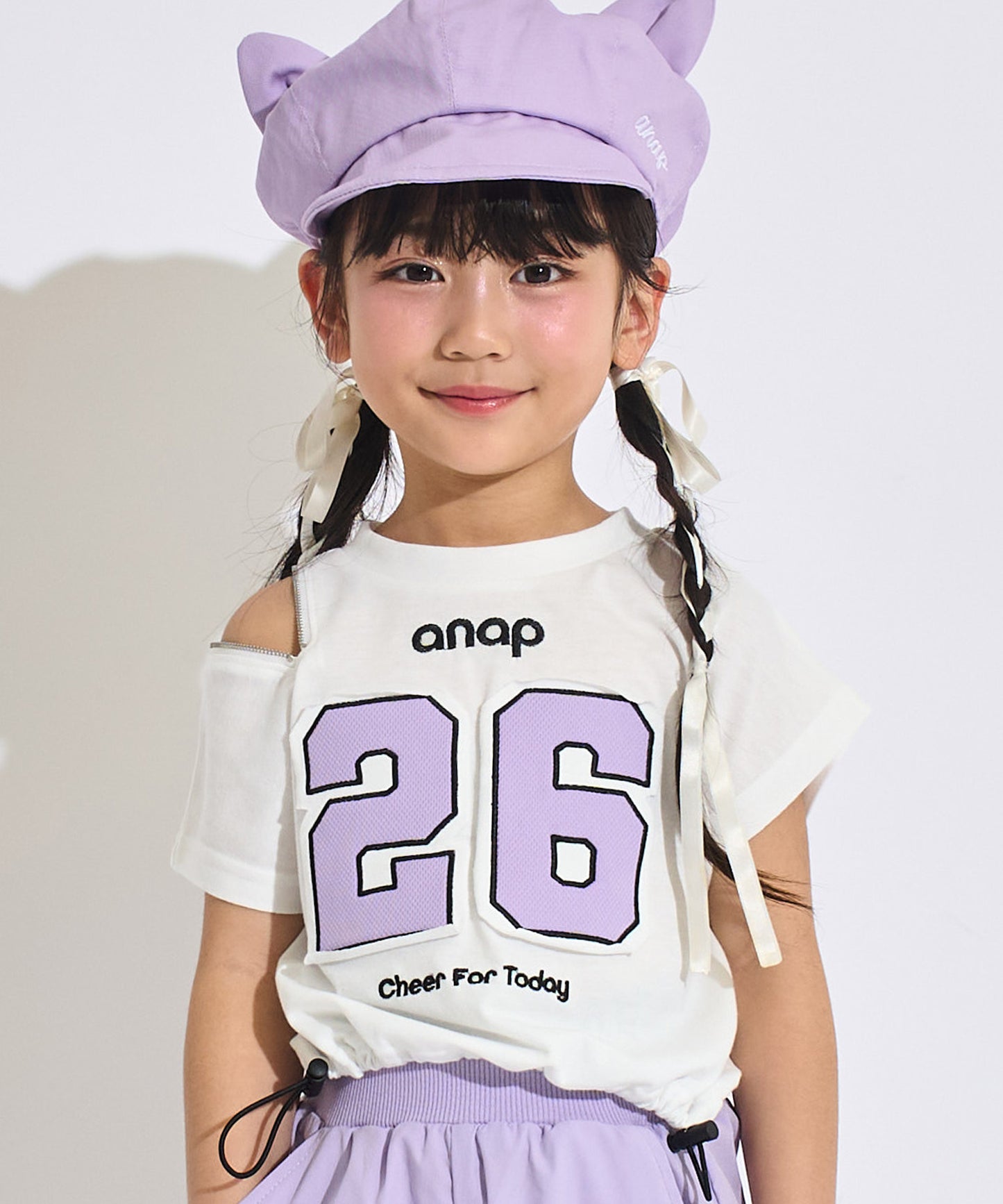 メッシュ ナンバリング 肩ジップ トップス Tシャツ 423-3618