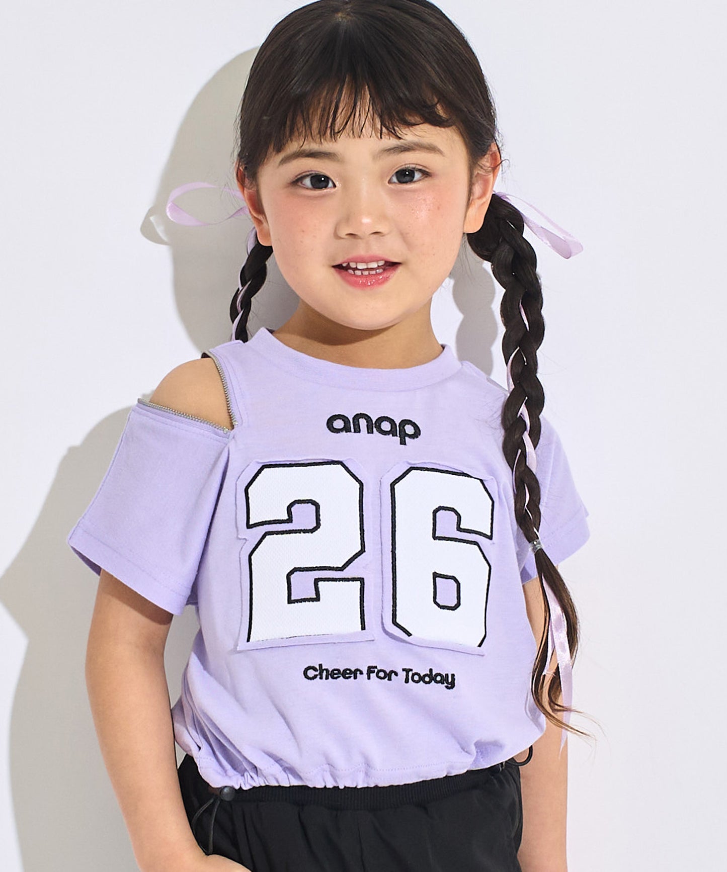 メッシュ ナンバリング 肩ジップ トップス Tシャツ 423-3618