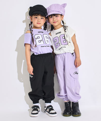 メッシュ ナンバリング 肩ジップ トップス Tシャツ 423-3618