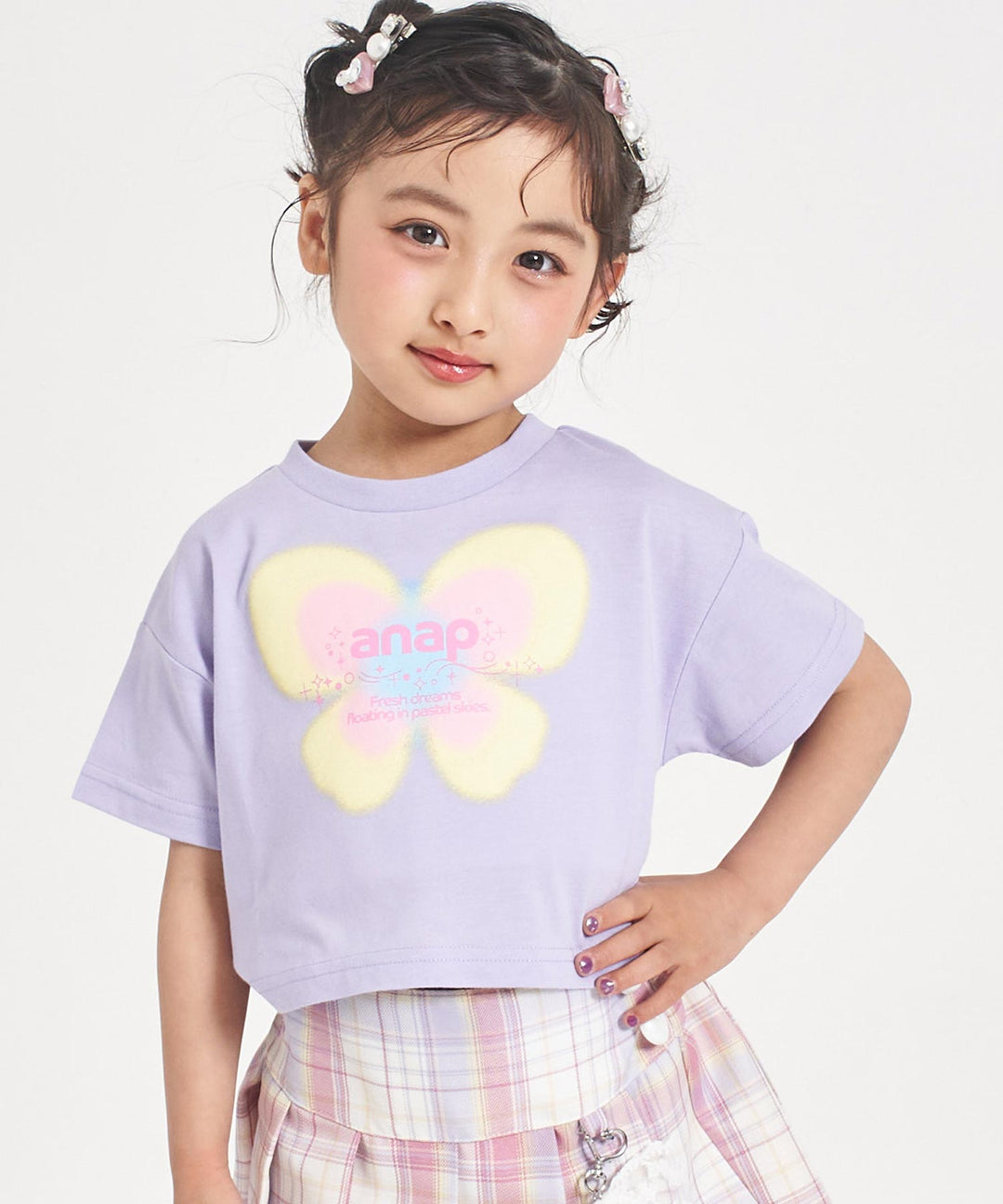 ラベンダー(110サイズ着用/身長：約109cm)
