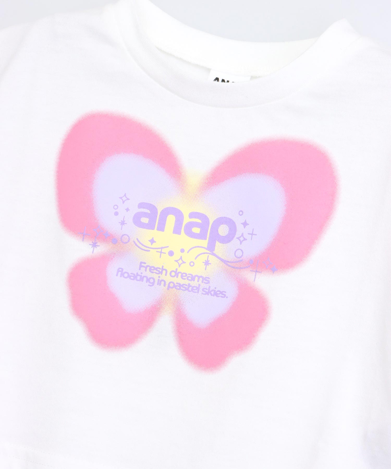 バタフライ グラデーション プリント クロップドTシャツ 423-3625