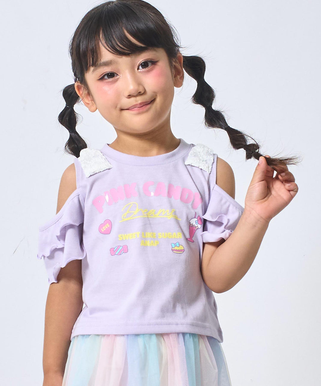 ラベンダー(110サイズ着用/身長：約110cm)