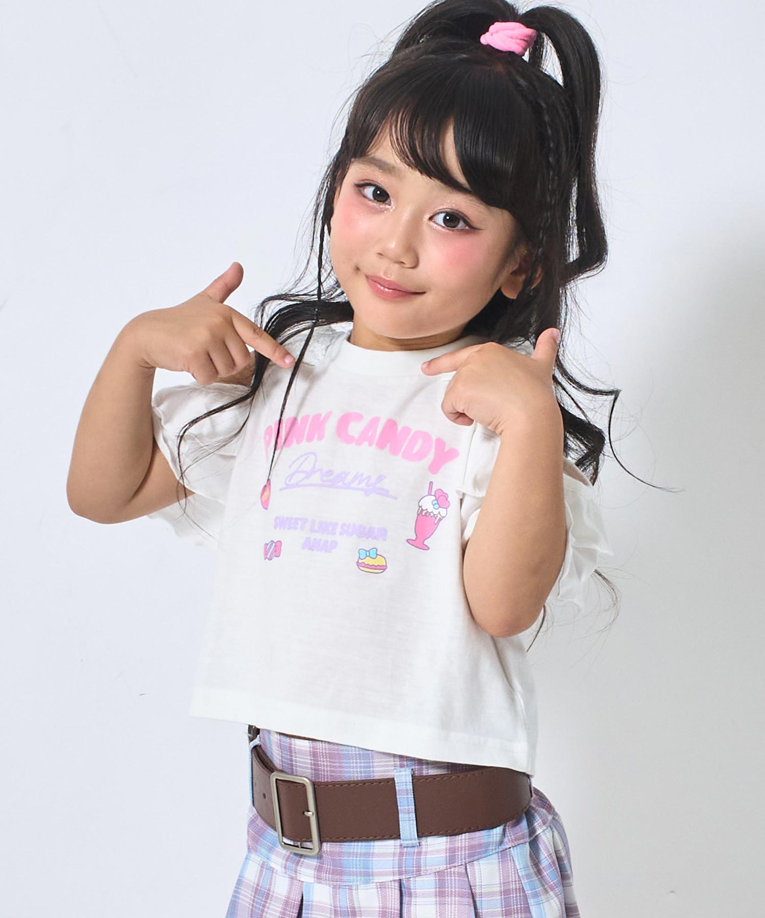 ぷっくりプリント 肩アキ フリル トップス 423-3643 – ANAP オンライン