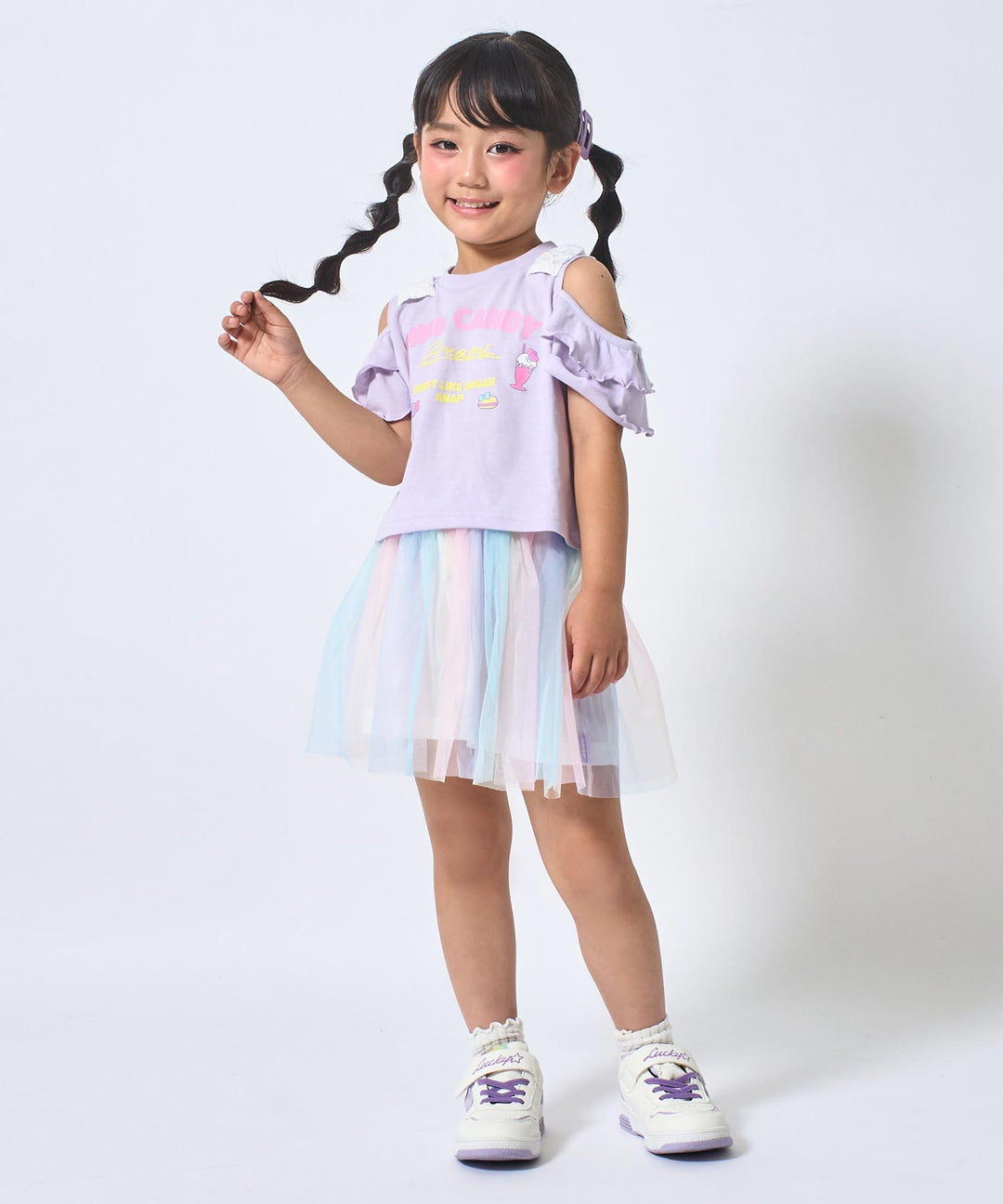 ラベンダー(110サイズ着用/身長：約110cm)