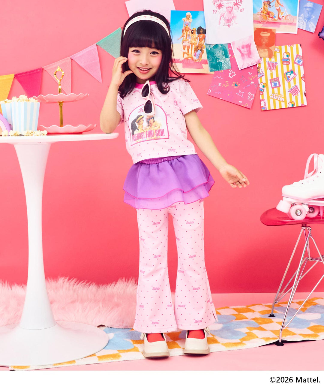 ピンク(110サイズ着用/身長：約109cm)