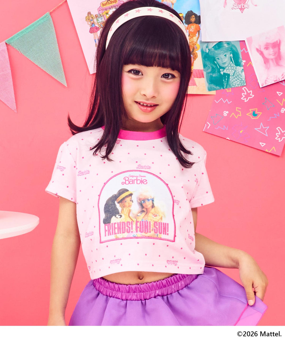 ピンク(110サイズ着用/身長：約109cm)