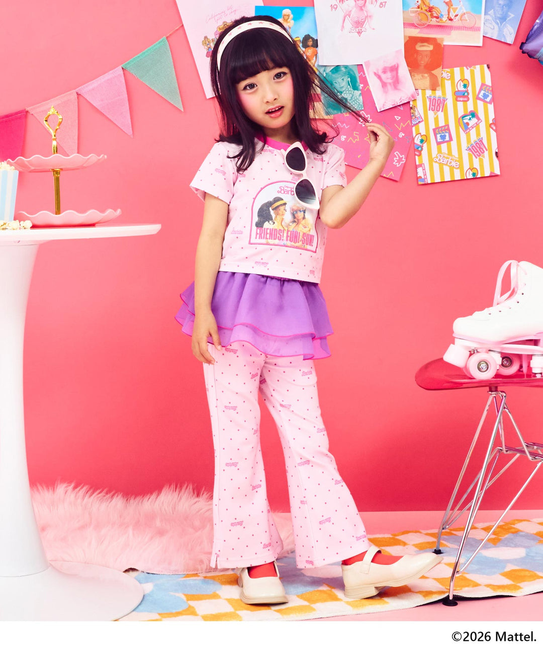 ピンク(110サイズ着用/身長：約109cm)