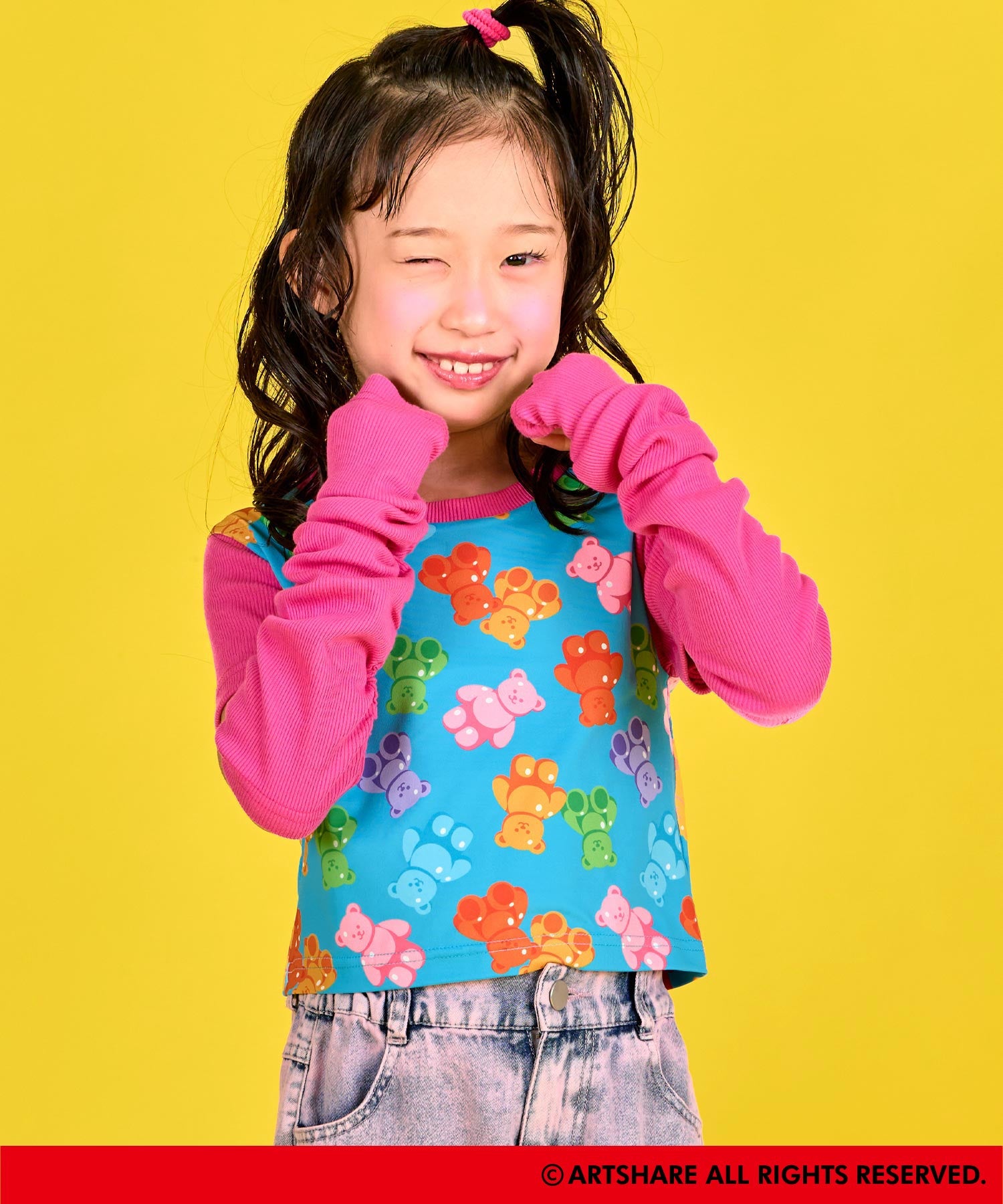 wiggle wiggle × ANAP KIDS アームウォーマー付トップス 423-3659