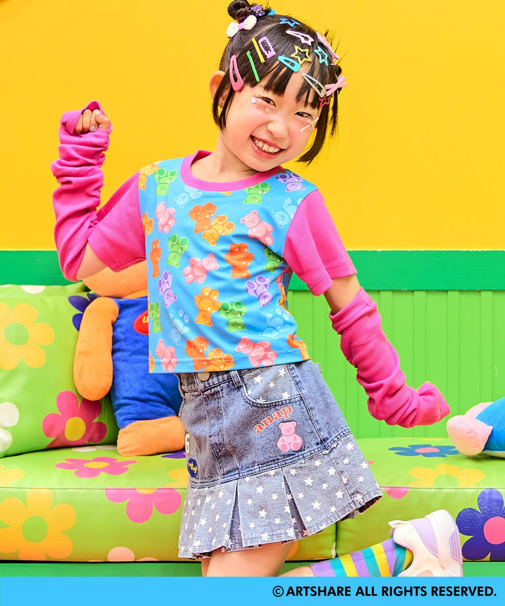 ピンク(120サイズ着用/身長：約120cm)