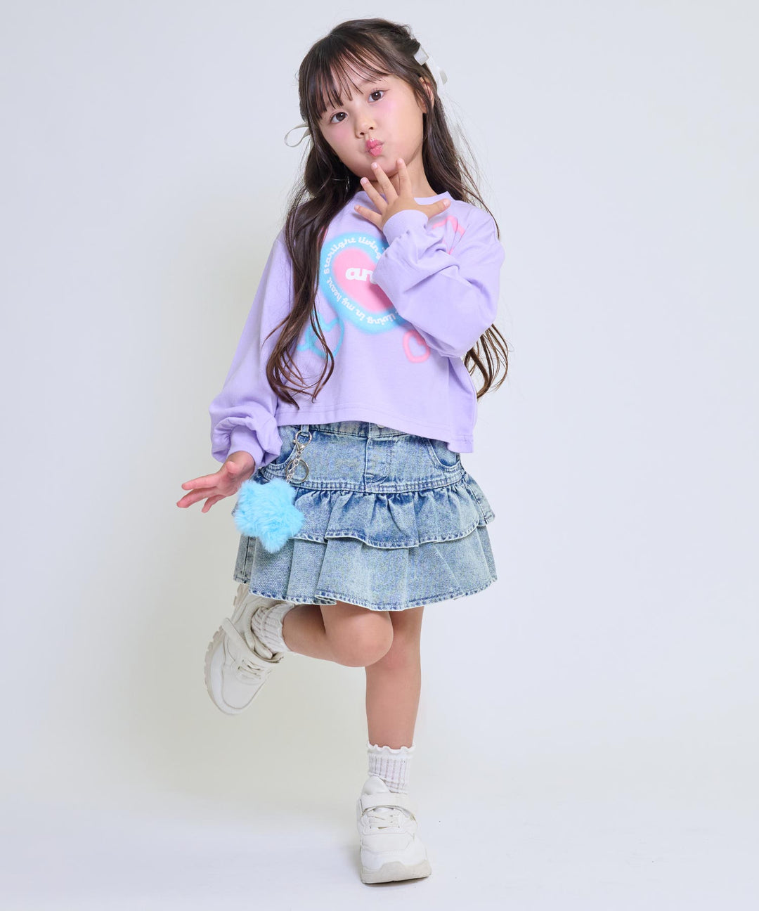ラベンダー(110サイズ着用/身長：約102cm)