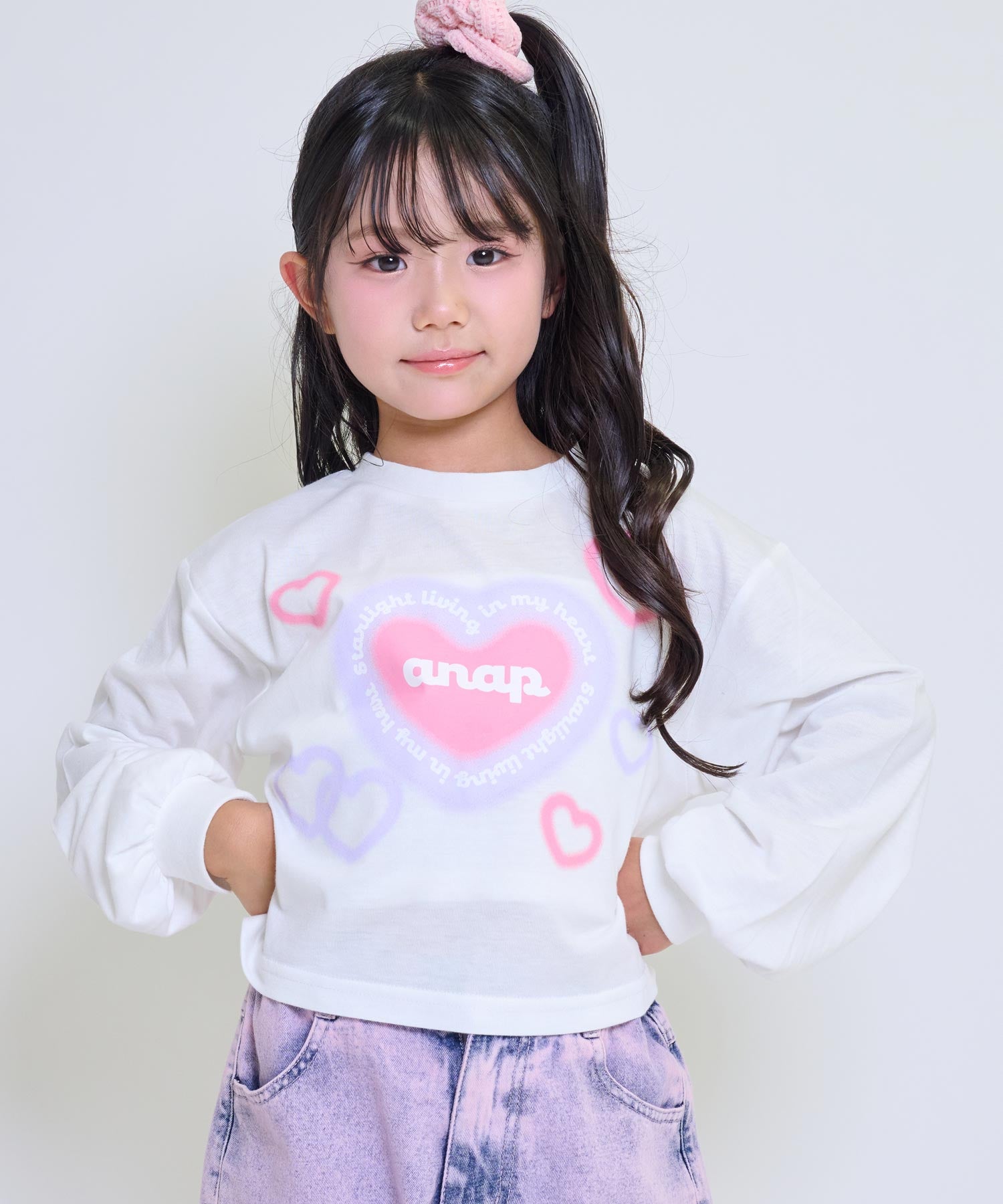 ハートプリント クロップドロンT 423-3689 – ANAP オンラインショップ
