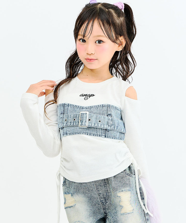 ブルー(130サイズ着用/身長：約128cm)