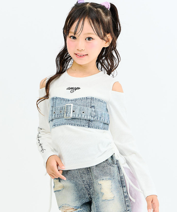 ブルー(130サイズ着用/身長：約128cm)
