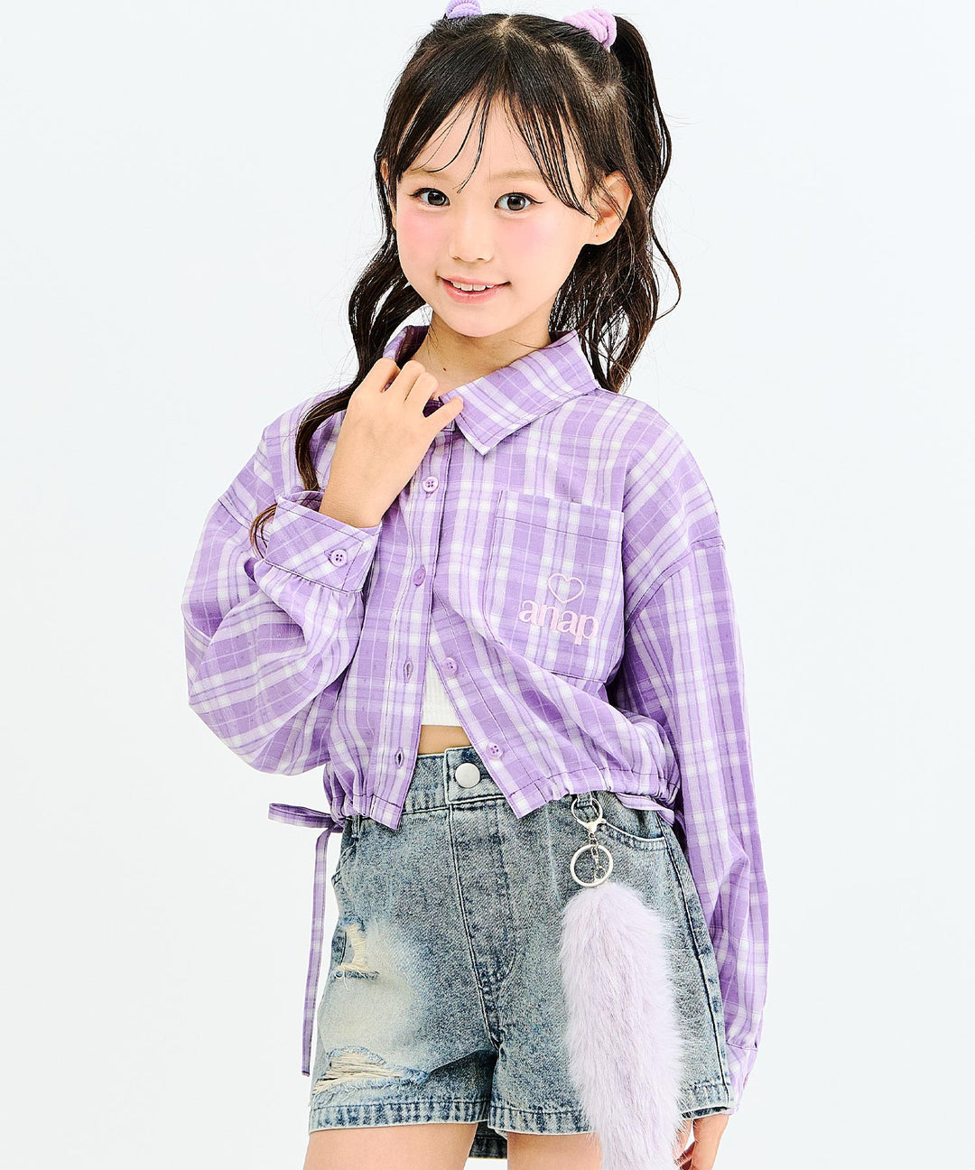 ラベンダー(130サイズ着用/身長：約128cm)
