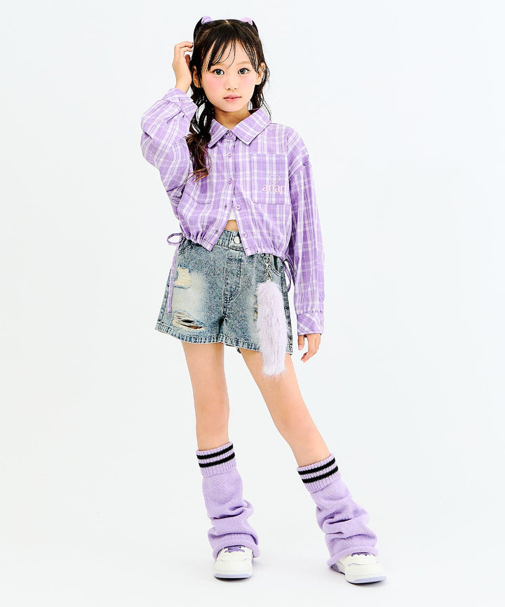 ラベンダー(130サイズ着用/身長：約128cm)