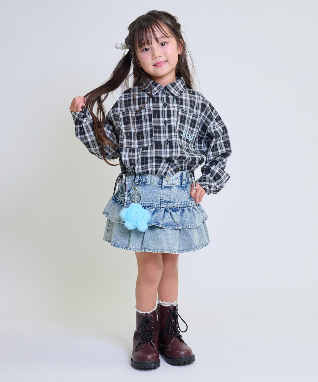 ブラック(110サイズ着用/身長：約102cm)