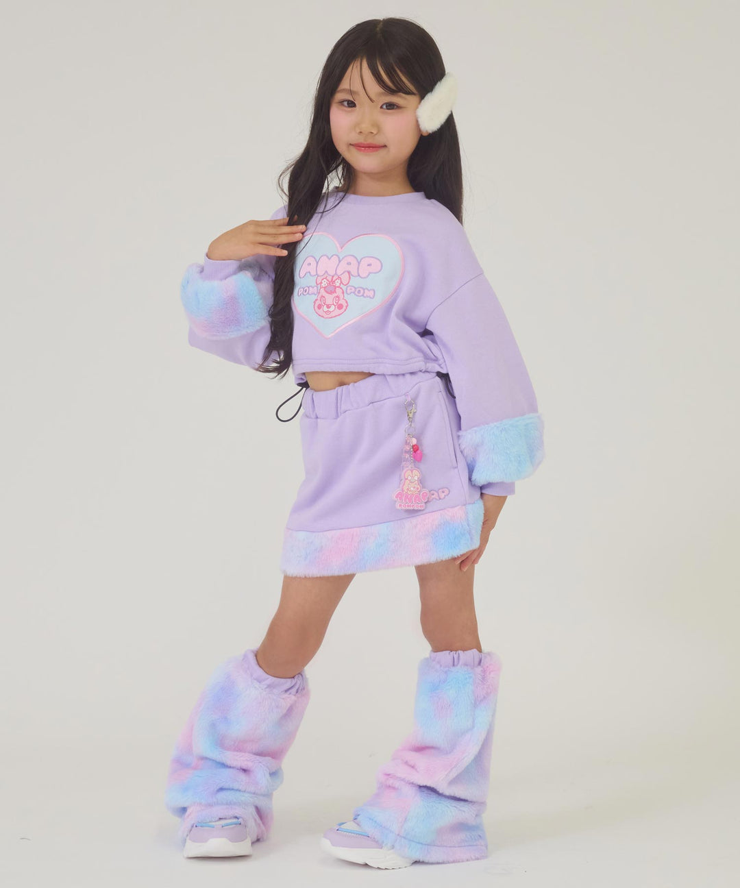 ラベンダー(110サイズ着用/身長：約112cm)