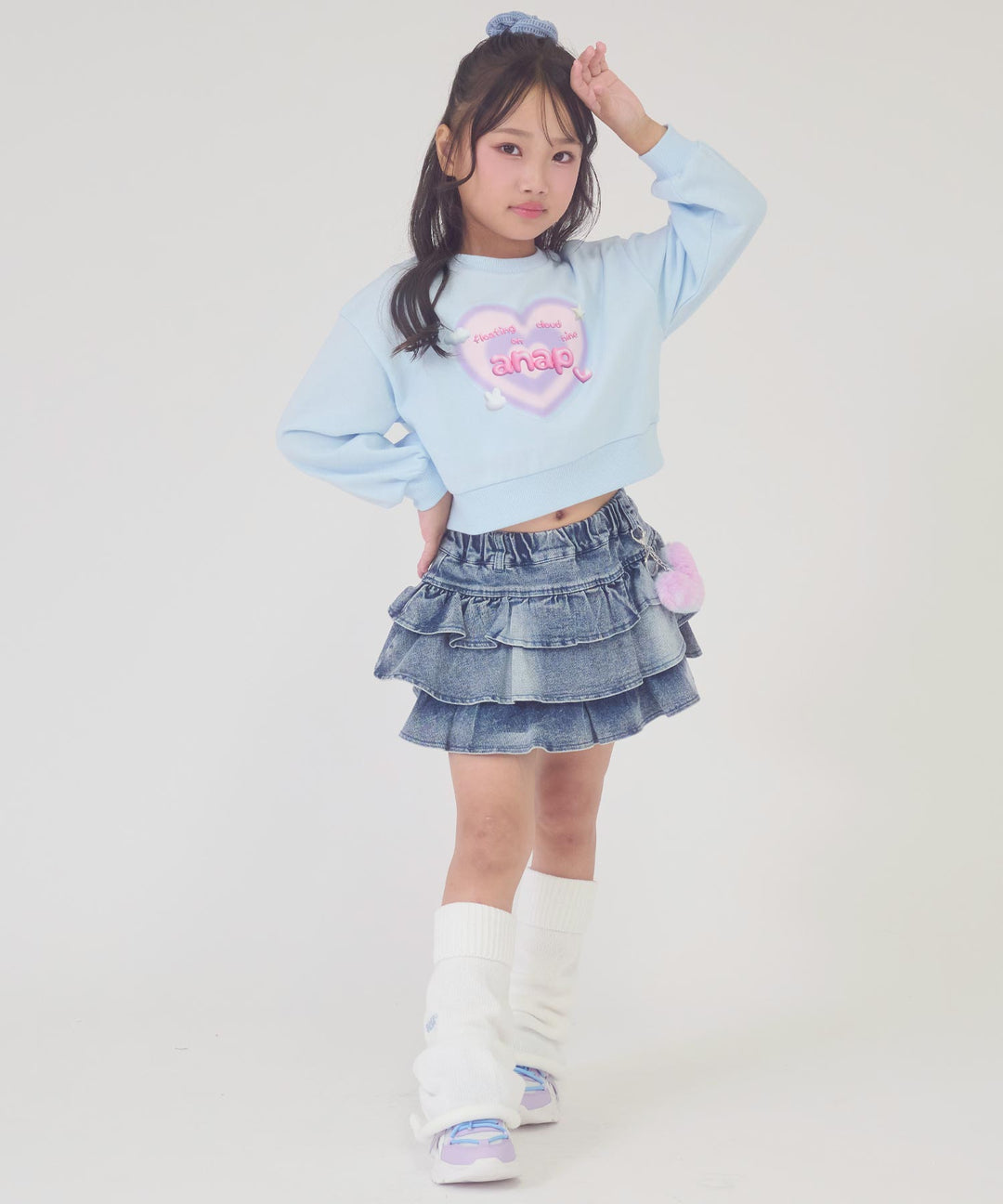 ライトブルー(120サイズ着用/身長：約124cm)