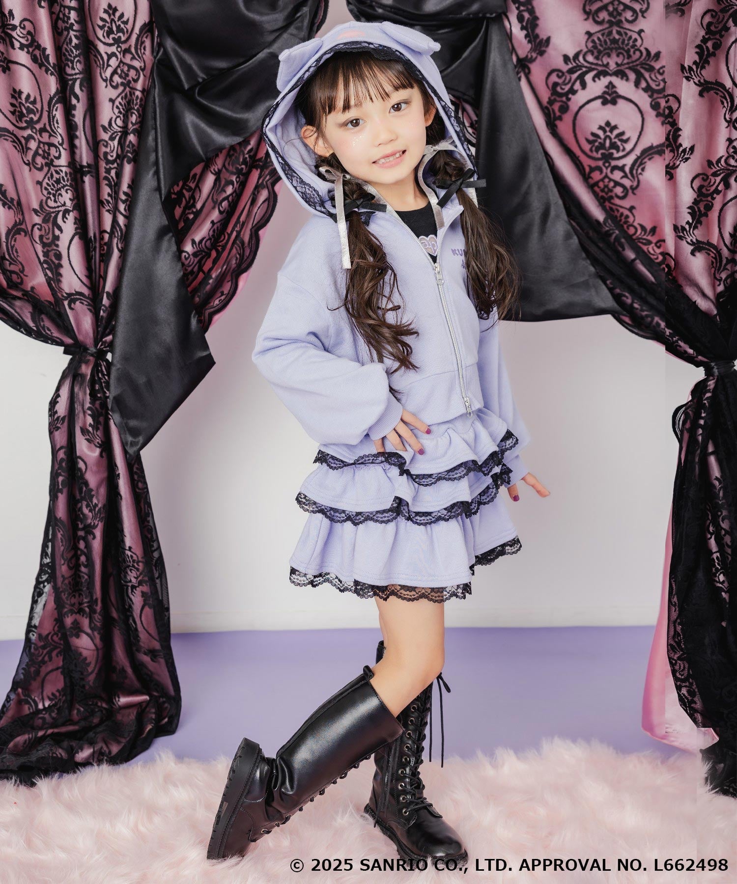 ラベンダー(110サイズ着用/身長：約106cm)