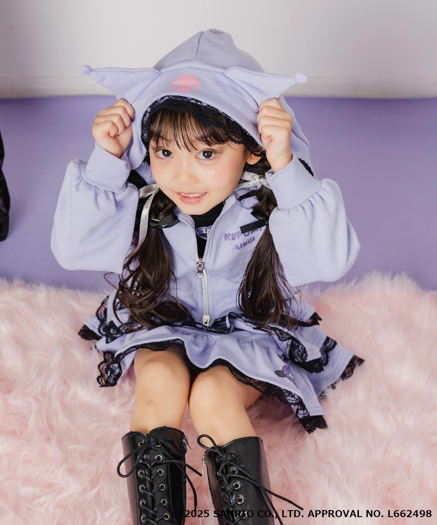 ラベンダー(110サイズ着用/身長：約106cm)