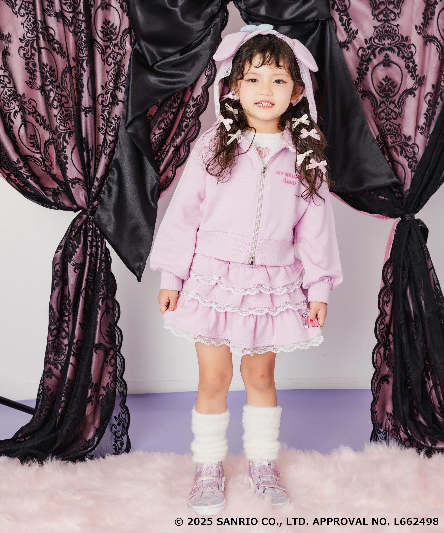 ライトピンク(110サイズ着用/身長：約103cm)