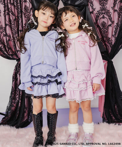 ラベンダー(110サイズ着用/身長：約106cm)、ライトピンク(110サイズ着用/身長：約103cm)