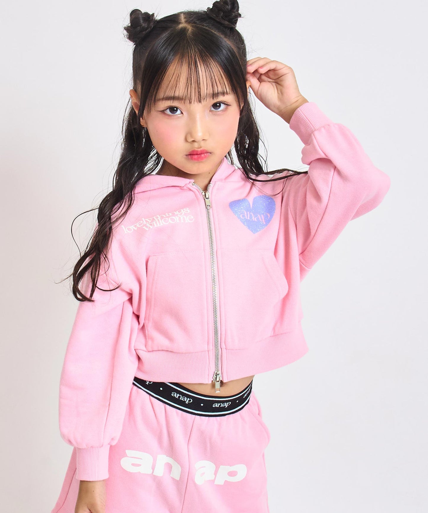 ライトピンク(110サイズ着用/身長：約115cm)