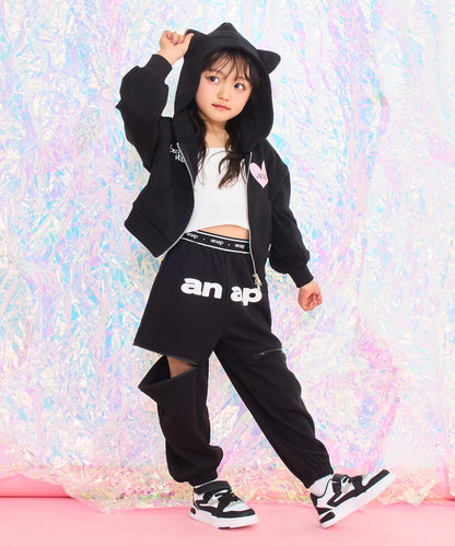 ブラック(110サイズ着用/身長：約113cm)