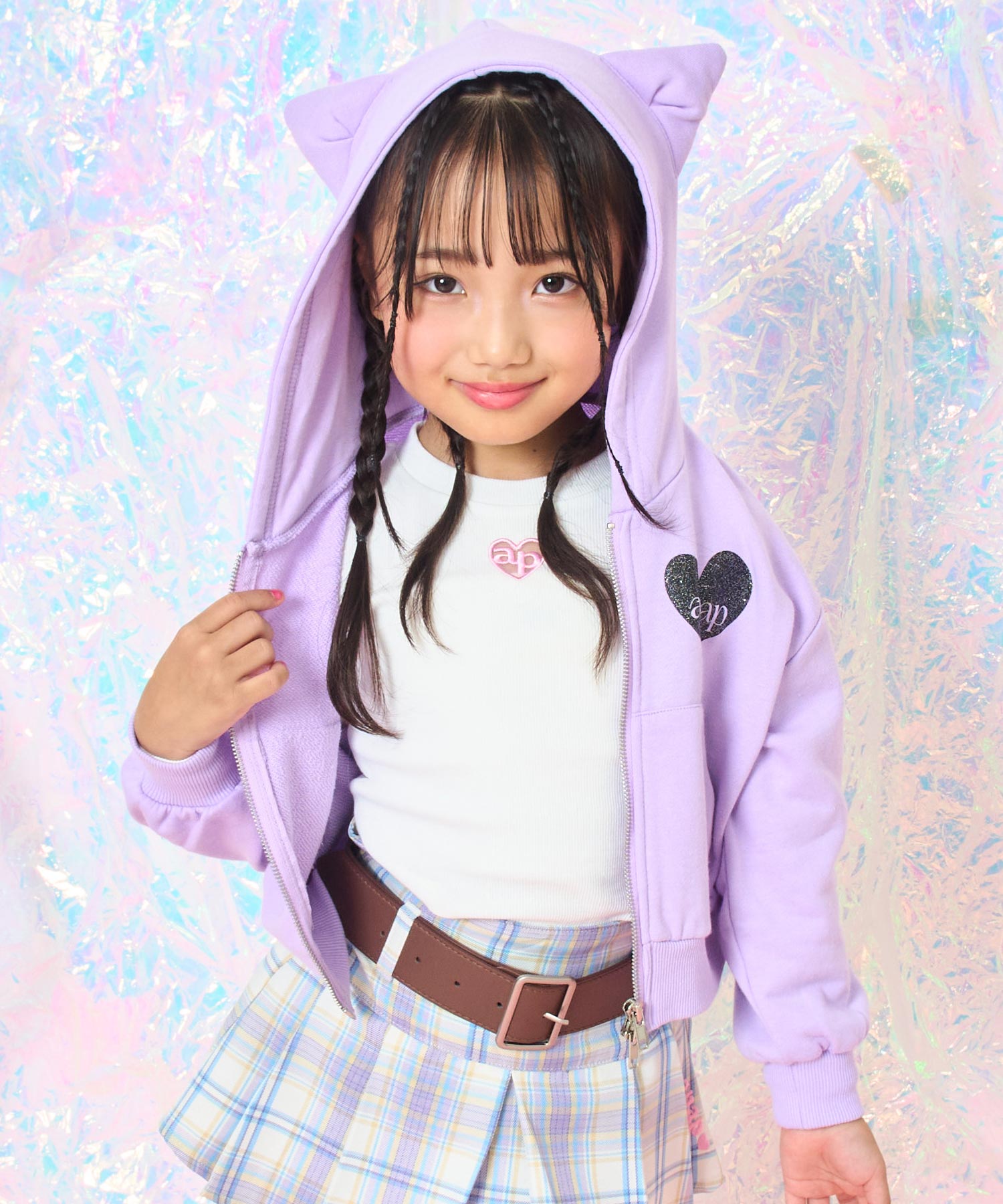 ラベンダー(110サイズ着用/身長：約115cm)