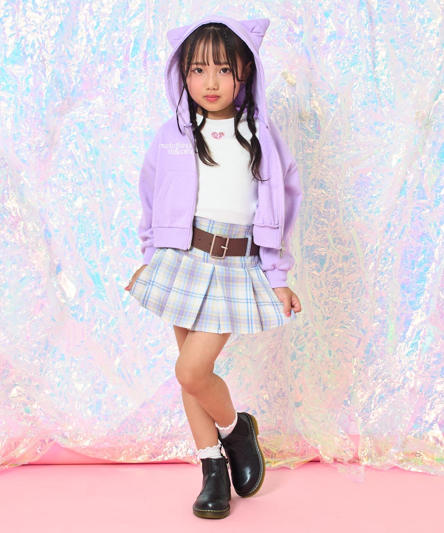 ラベンダー(110サイズ着用/身長：約115cm)