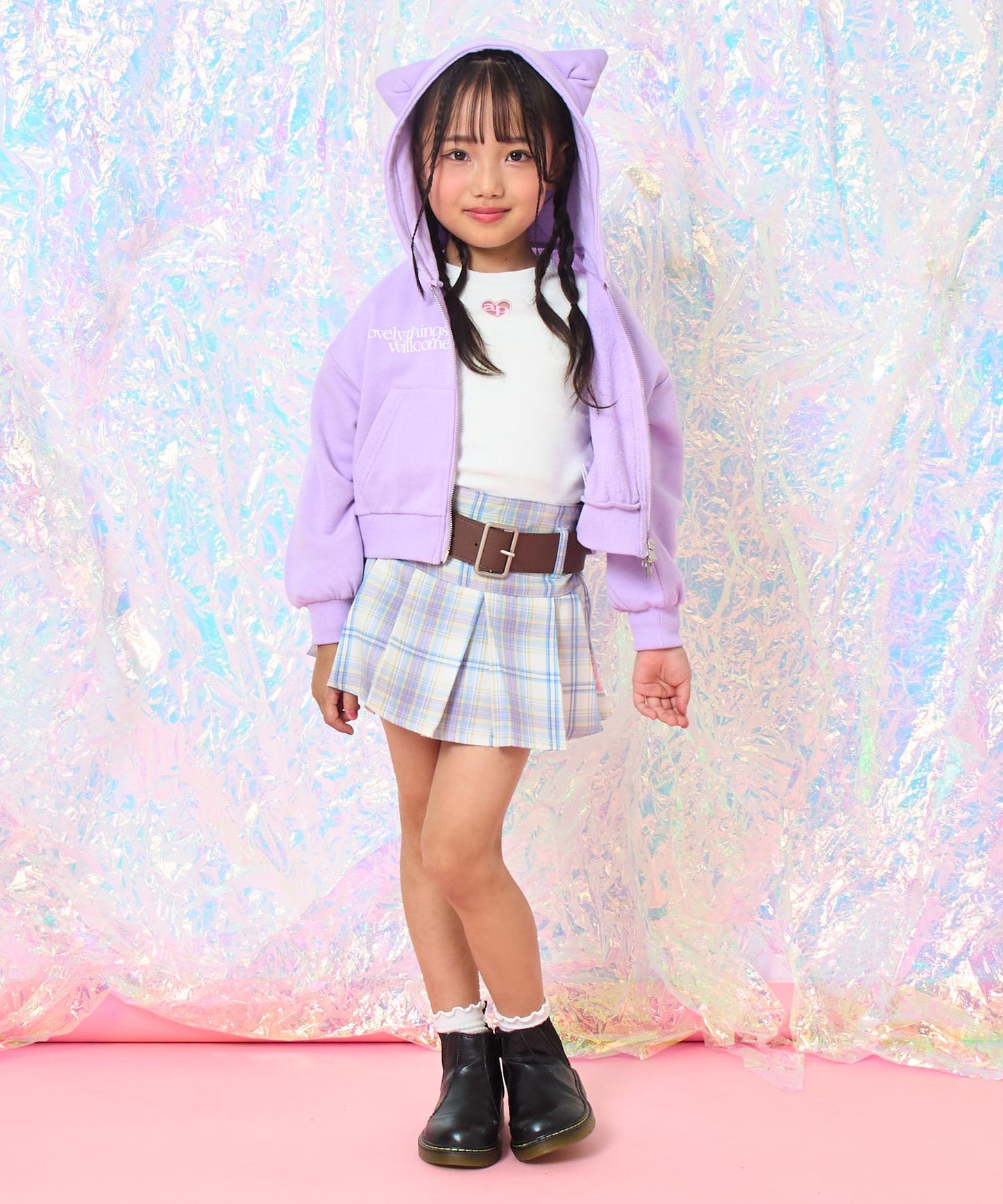 ラベンダー(110サイズ着用/身長：約115cm)