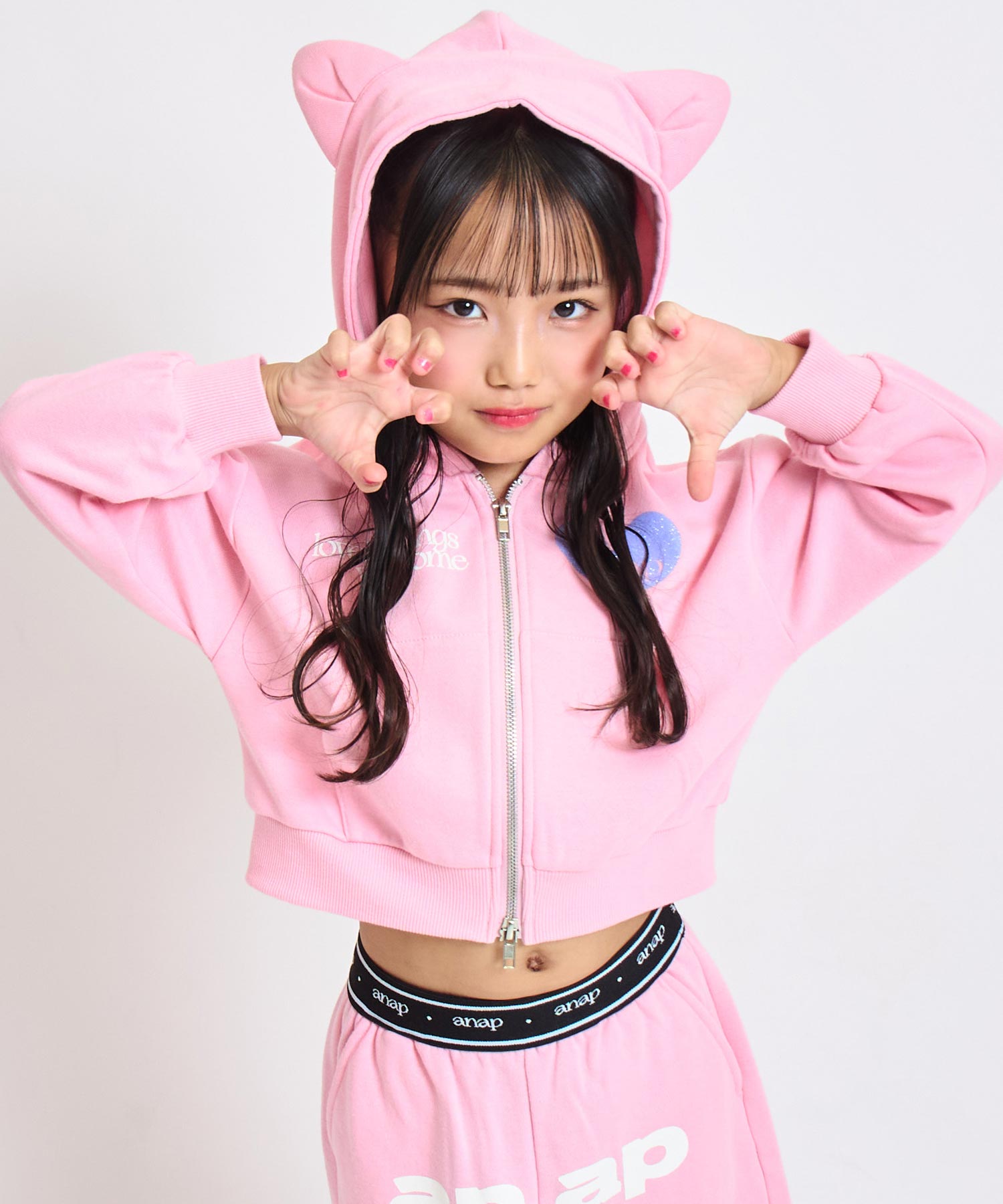 ライトピンク(110サイズ着用/身長：約115cm)