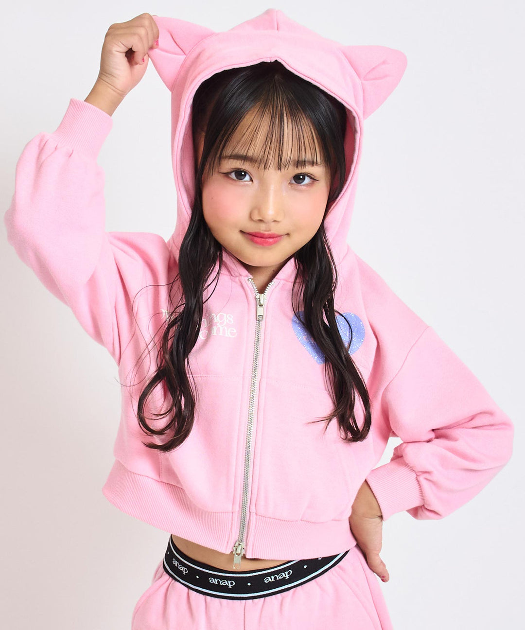 ライトピンク(110サイズ着用/身長：約115cm)