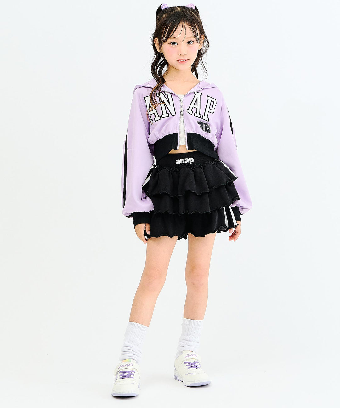 ラベンダー(130サイズ着用/身長：約128cm)