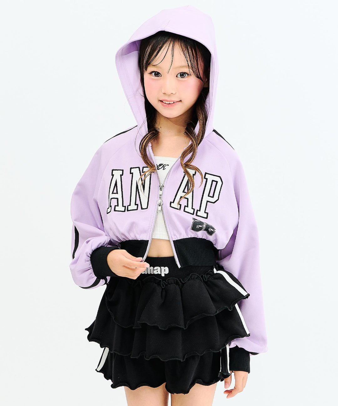 ラベンダー(130サイズ着用/身長：約128cm)