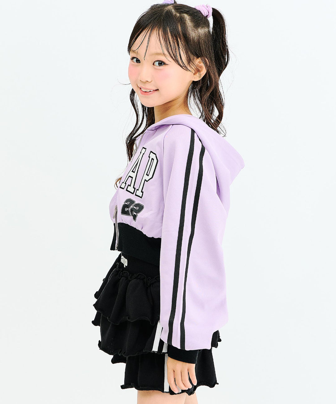ラベンダー(130サイズ着用/身長：約128cm)