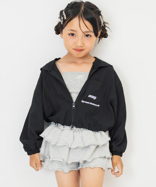 UV カット 加工付 フード付 ポケット ロゴ ライト ブルゾン 425-3453