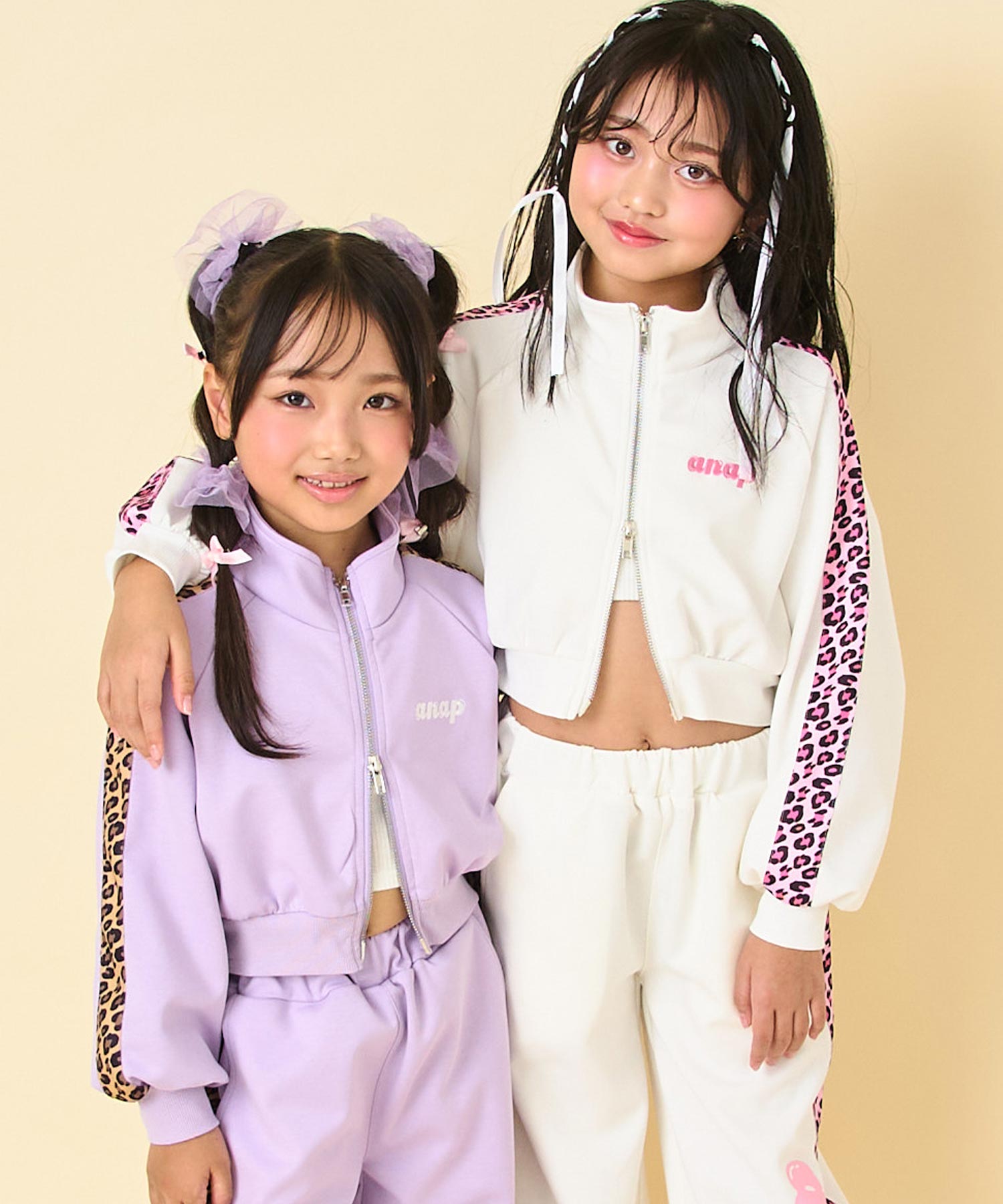 ヒョウ柄 ライン ジャージ ブルゾン（別売りセットアップ） 425-3537